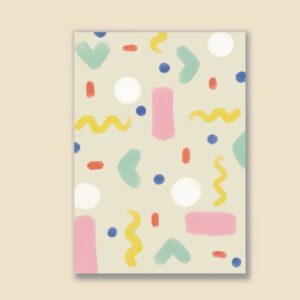 Postkarte A6 "Konfetti"