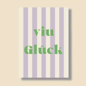Postkarte A6 "Viu Glück"