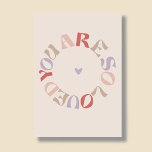 Postkarte A6 "You are so loved"