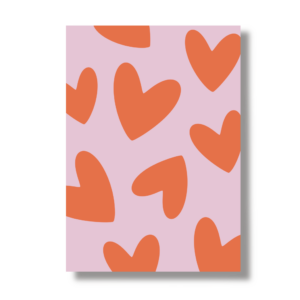 Postkarte A6 "Herzen"